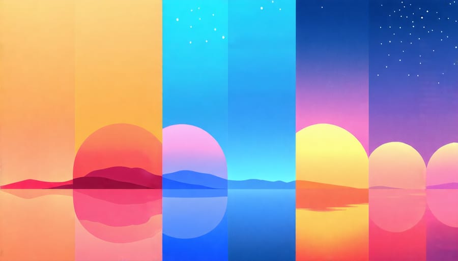 Illustration depicting the impact of different LED color temperatures on ambiance