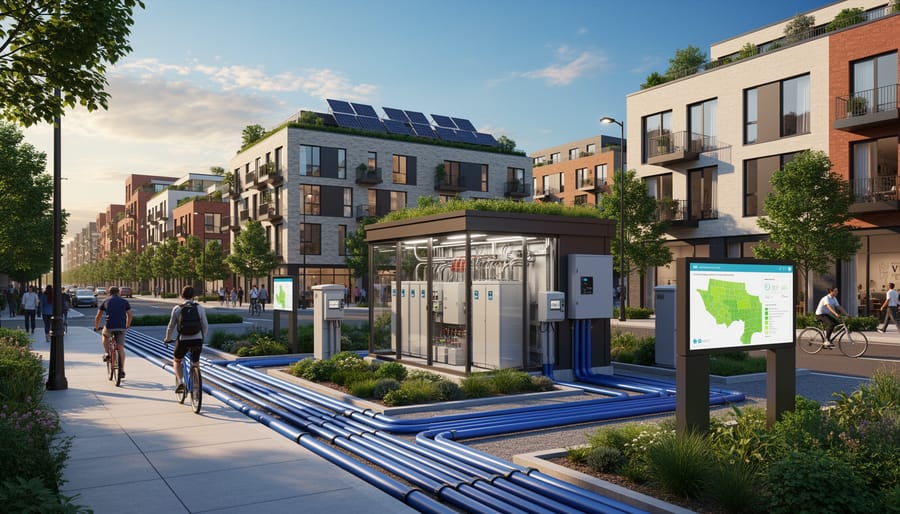 Modern microgrid energy facility in urban renewal district