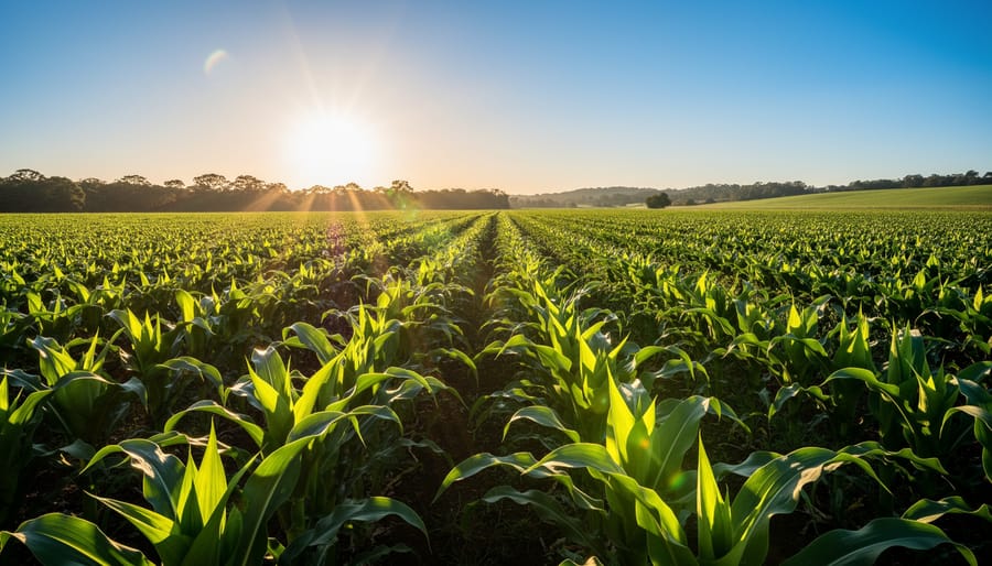 Energy crop field swaying in the wind, representing biomass feedstocks for biofuel production.